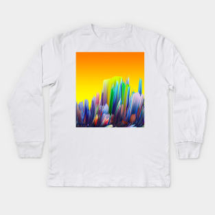 Golden Abstract Kids Long Sleeve T-Shirt